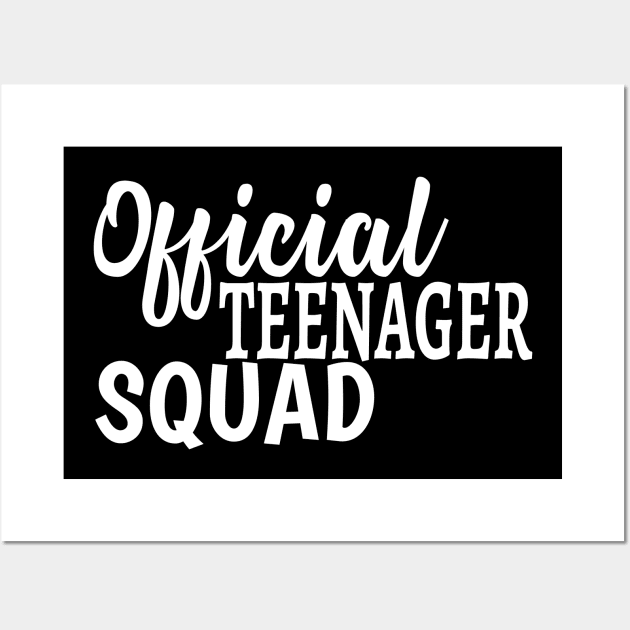 Official Teenager Squad 13th Birthday Gifts Wall Art by aneisha